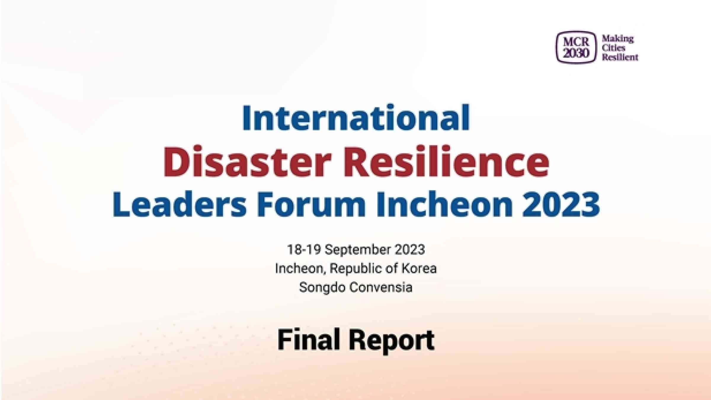 Cover of IDRLF 2023 Final Report