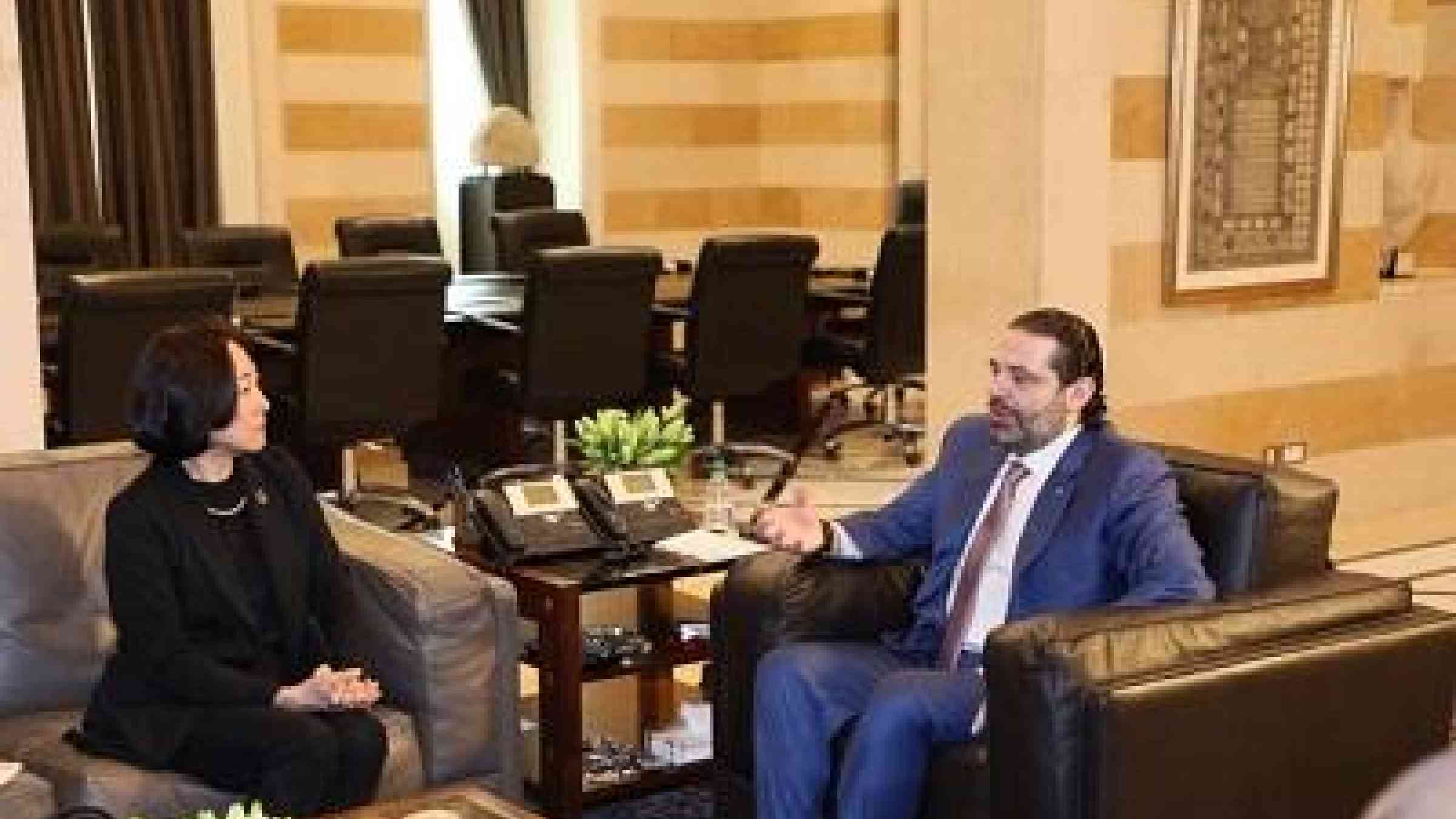 Ms. Mami Mizutori met with the Prime Minister of Lebanon, Mr. Saad El Hariri, earlier this week