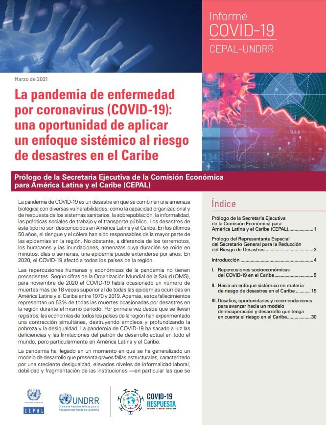 Informe UNDRR & CEPAL: La pandemia de enfermedad por coronavirus (COVID ...