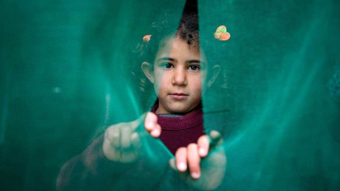 A Syrian girl at Zaatari refugee camp in Jordan.