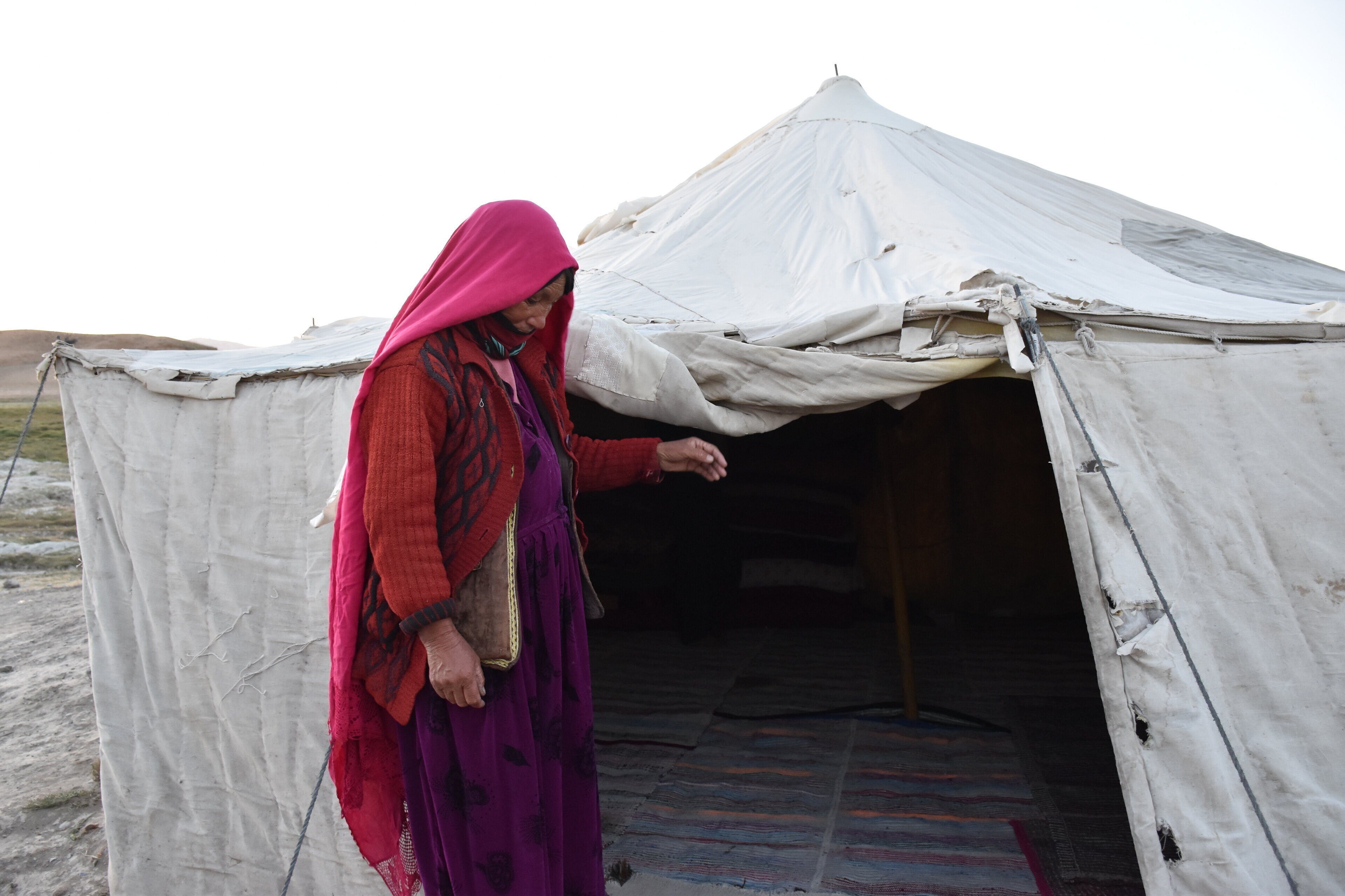 WOMAN IN A CAMP