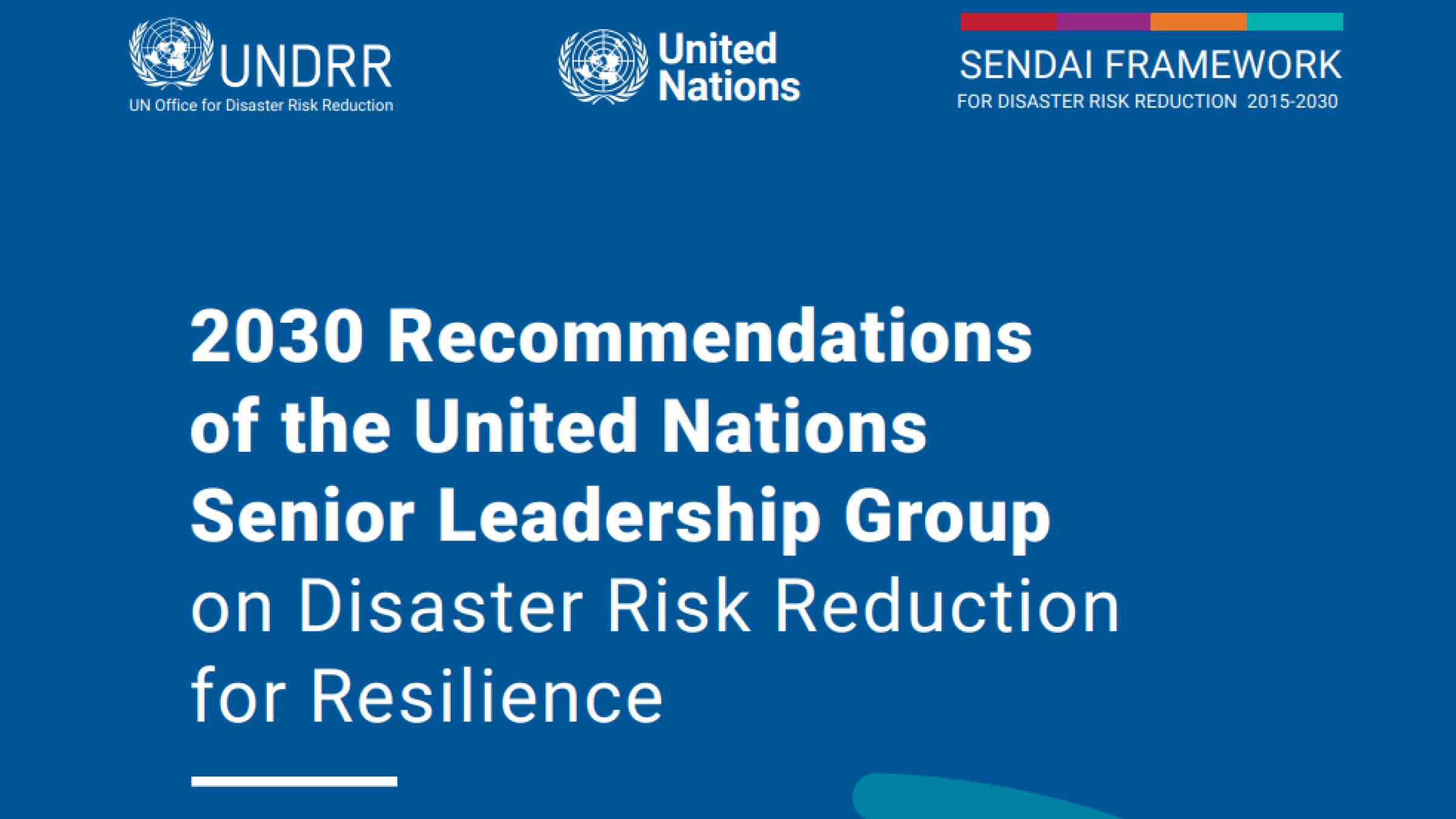 Screenshot of 2030 UN SLG on DRR