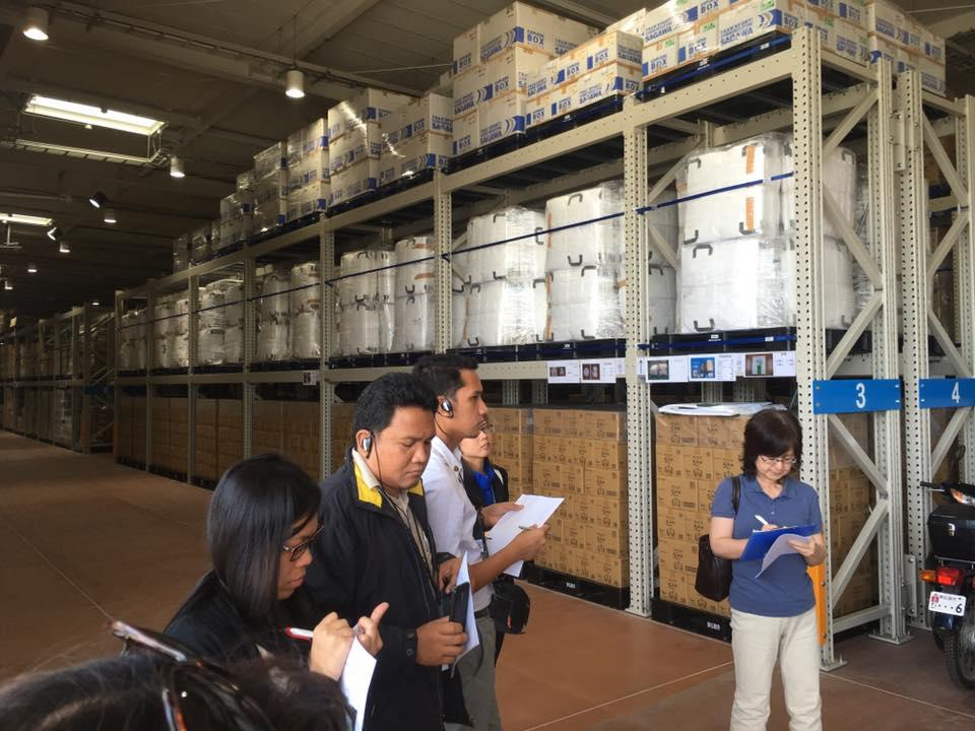 Higashimatsushima City's storehouse of disaster stockpile in preparation for another strong disaster. This storage facility houses various food (good for three days for all evacuees) and non-food (machines and important equipment) commodities. Photo by Ian Secillano