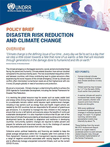 Policy brief: Disaster risk reduction and climate change 