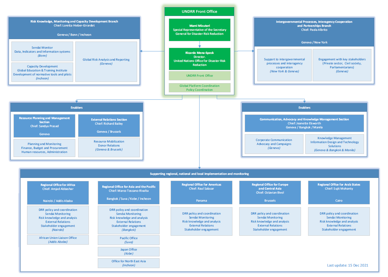 UNDRR Organizational Chart