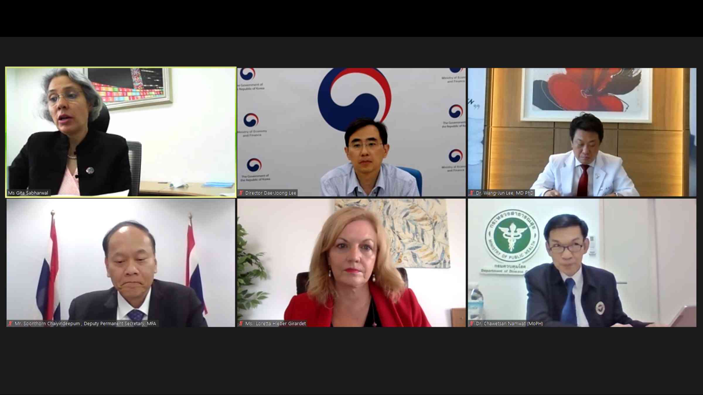 The speakers in the webinar