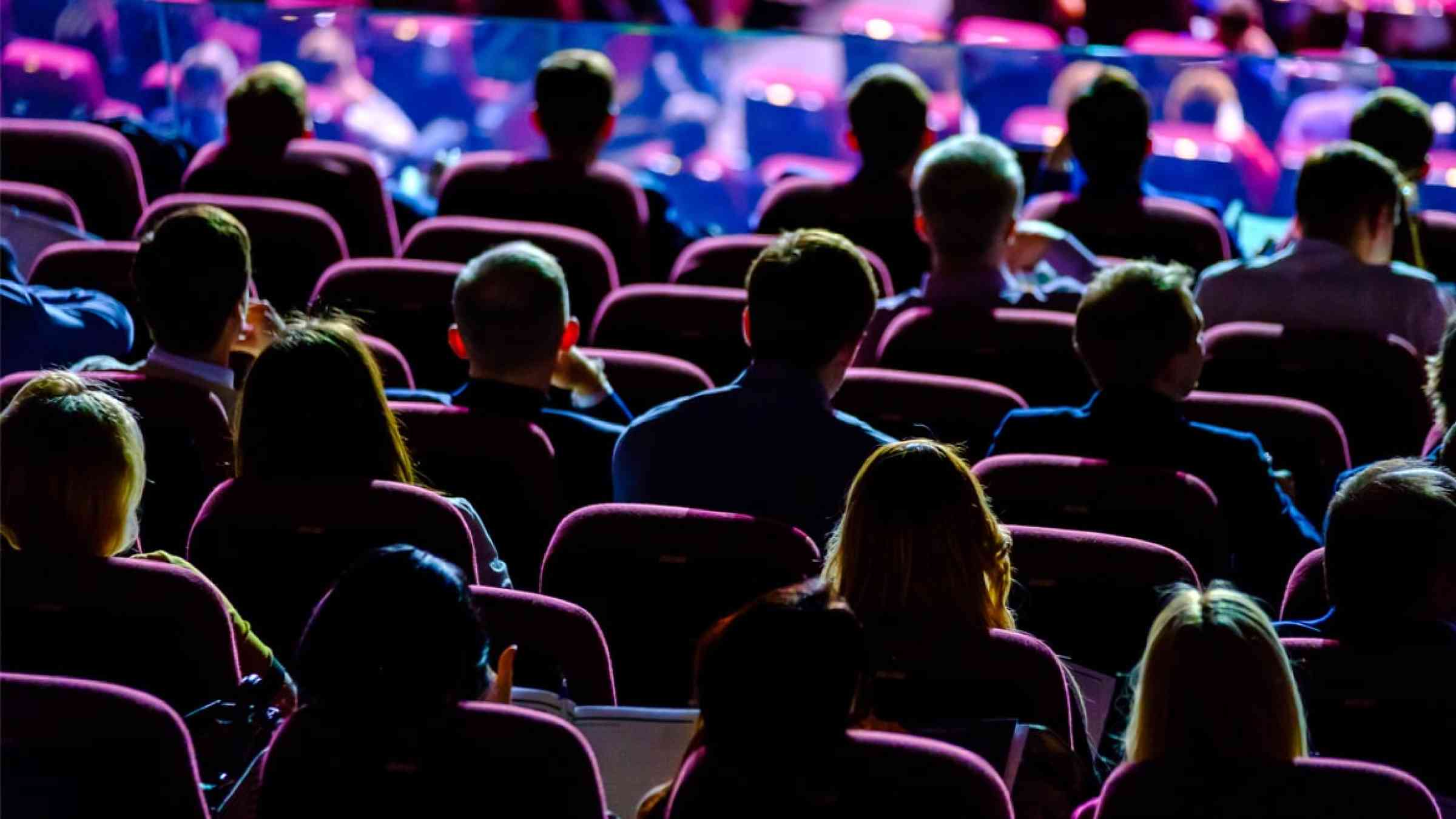 Audience listening to a speech