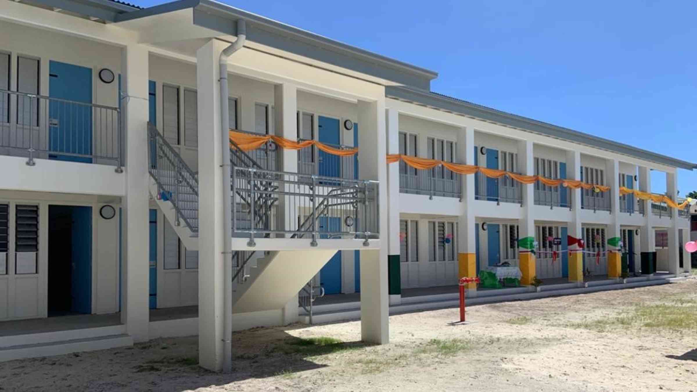 The Funafuti Classroom Building opened in 2020