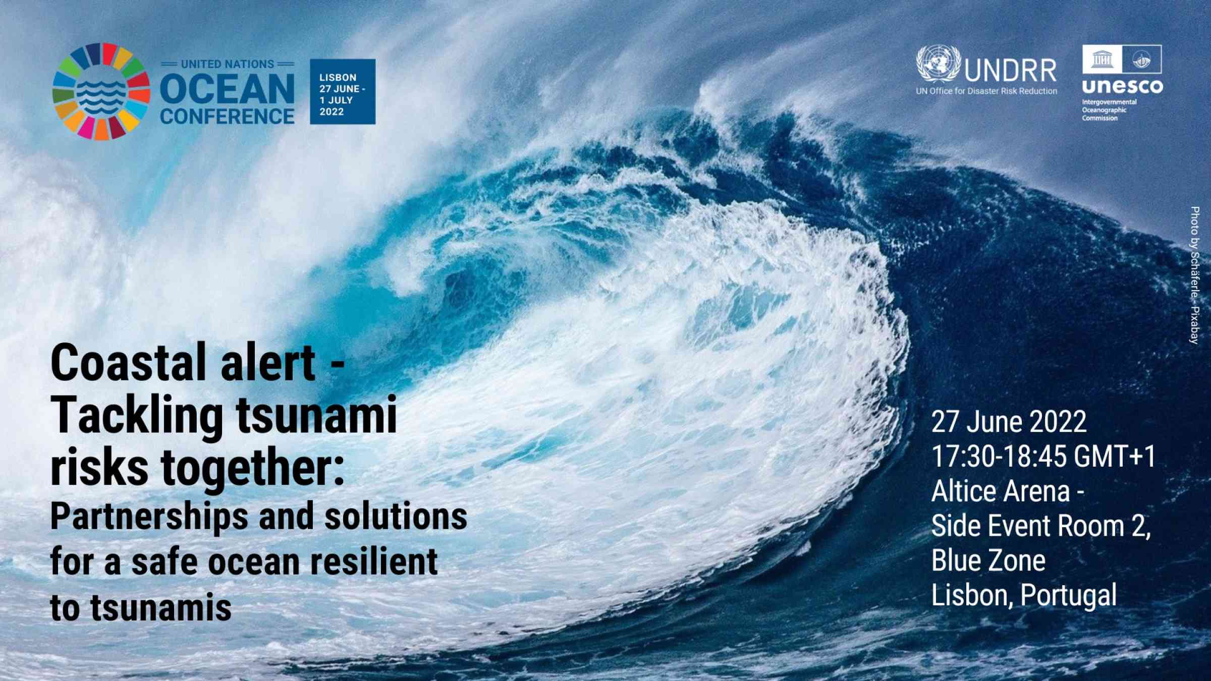 Social card for the event "Coastal alert - Tackling tsunami risks together".
