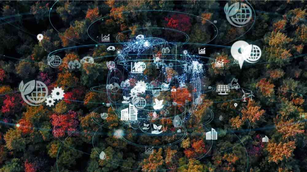 Concept of climate change technology.