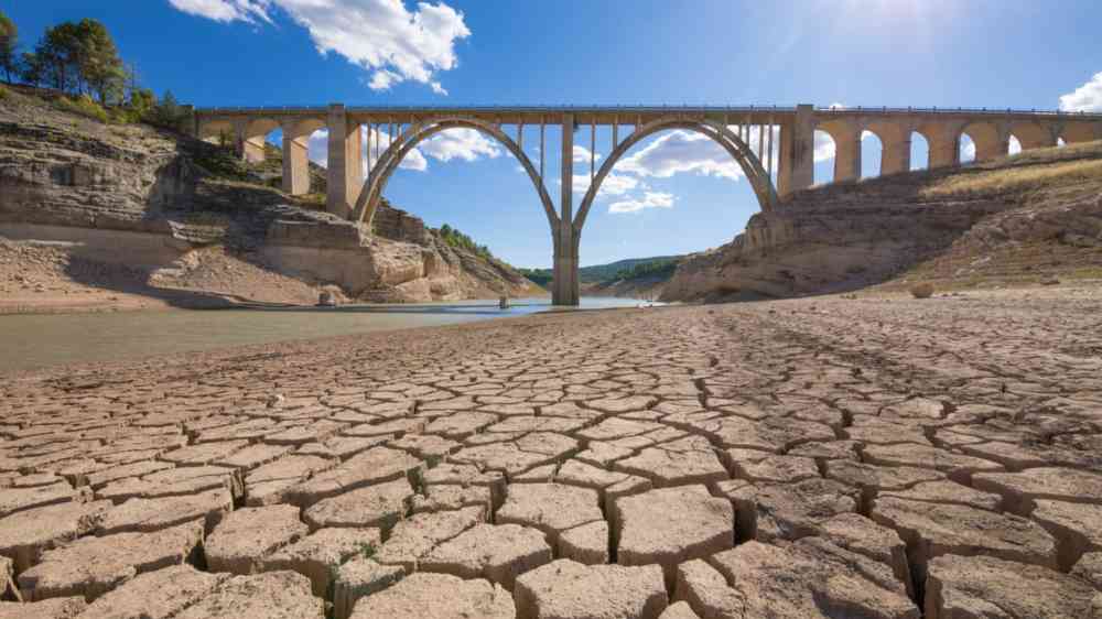 Dried river in Spain