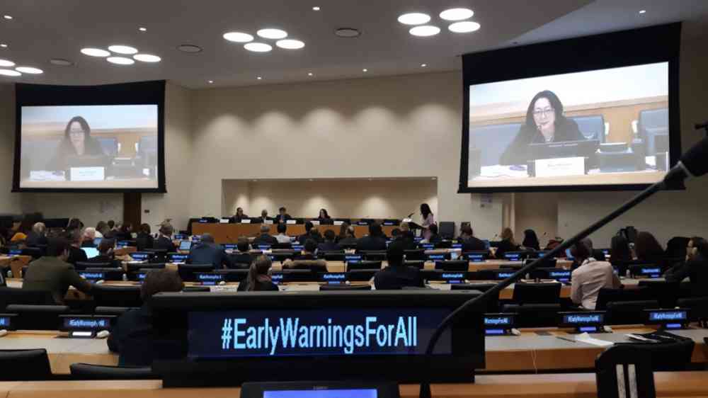 SRSG Mami Mizutori addressing the UN Water Conference, March 2023