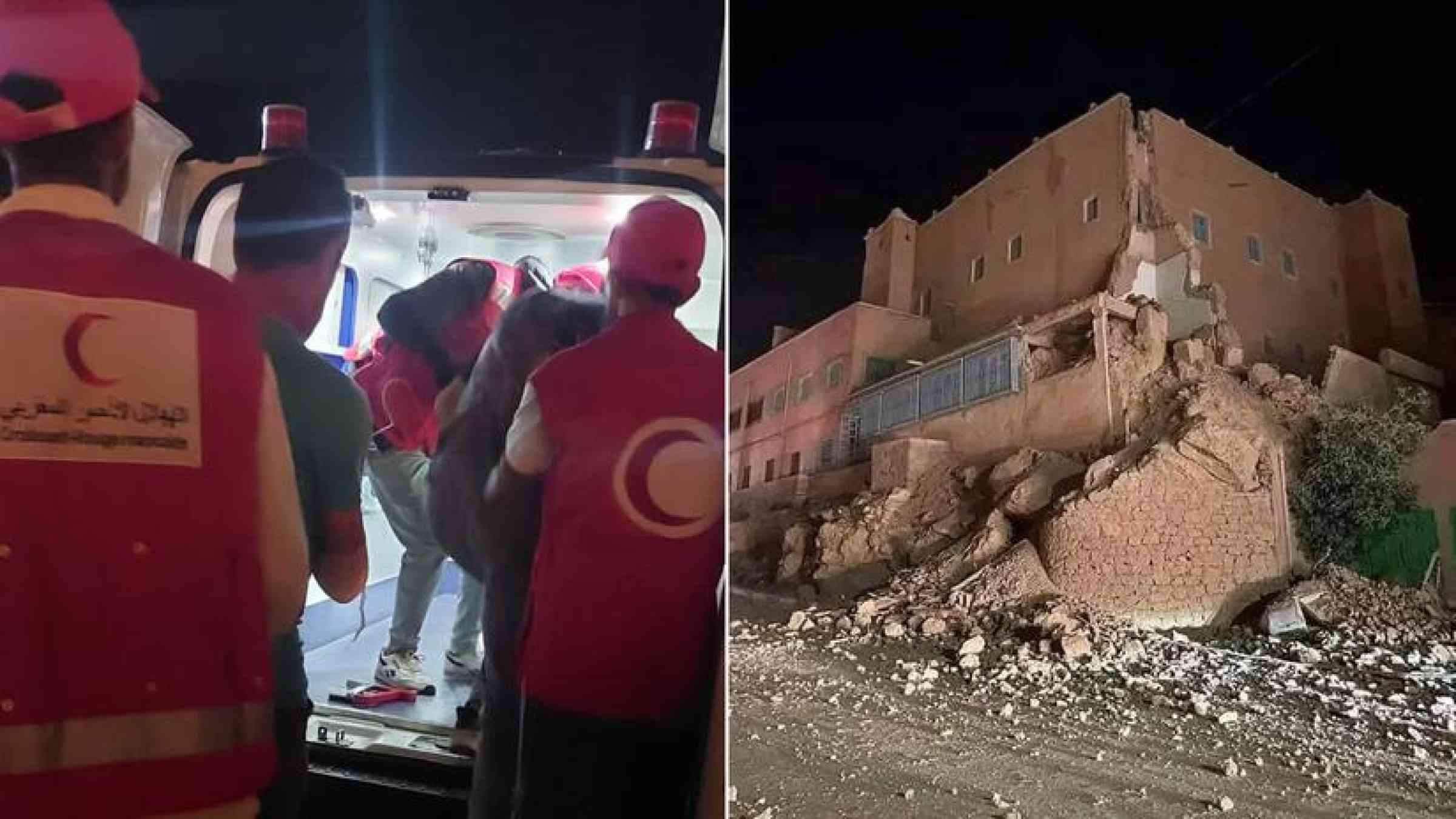 Moroccan Red Crescent teams on the ground to provide urgent assistance