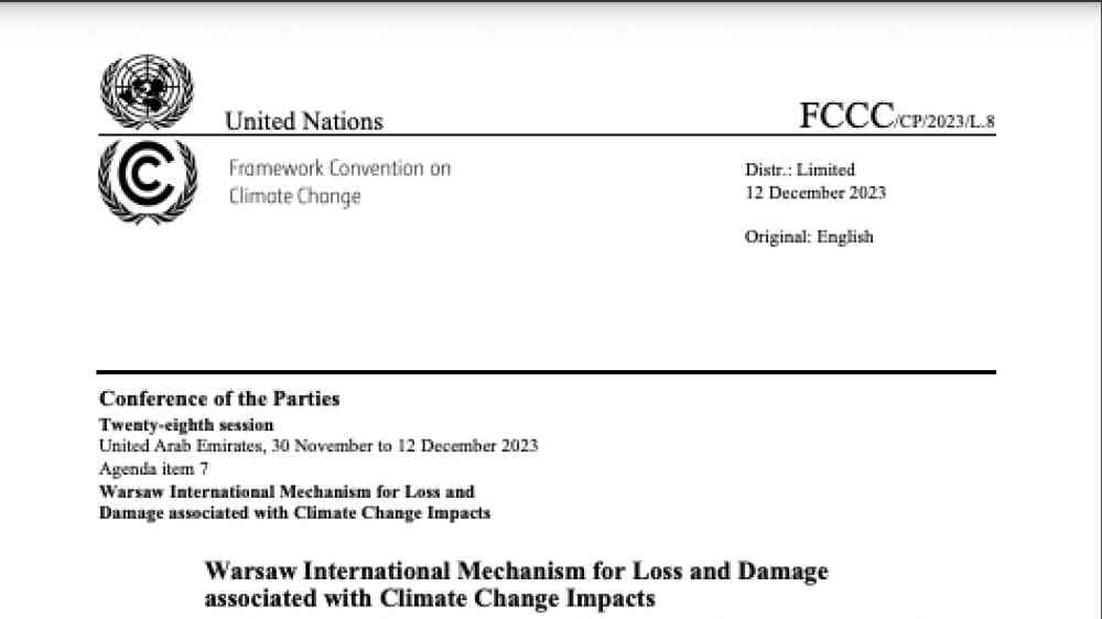 COP28 draft decison document