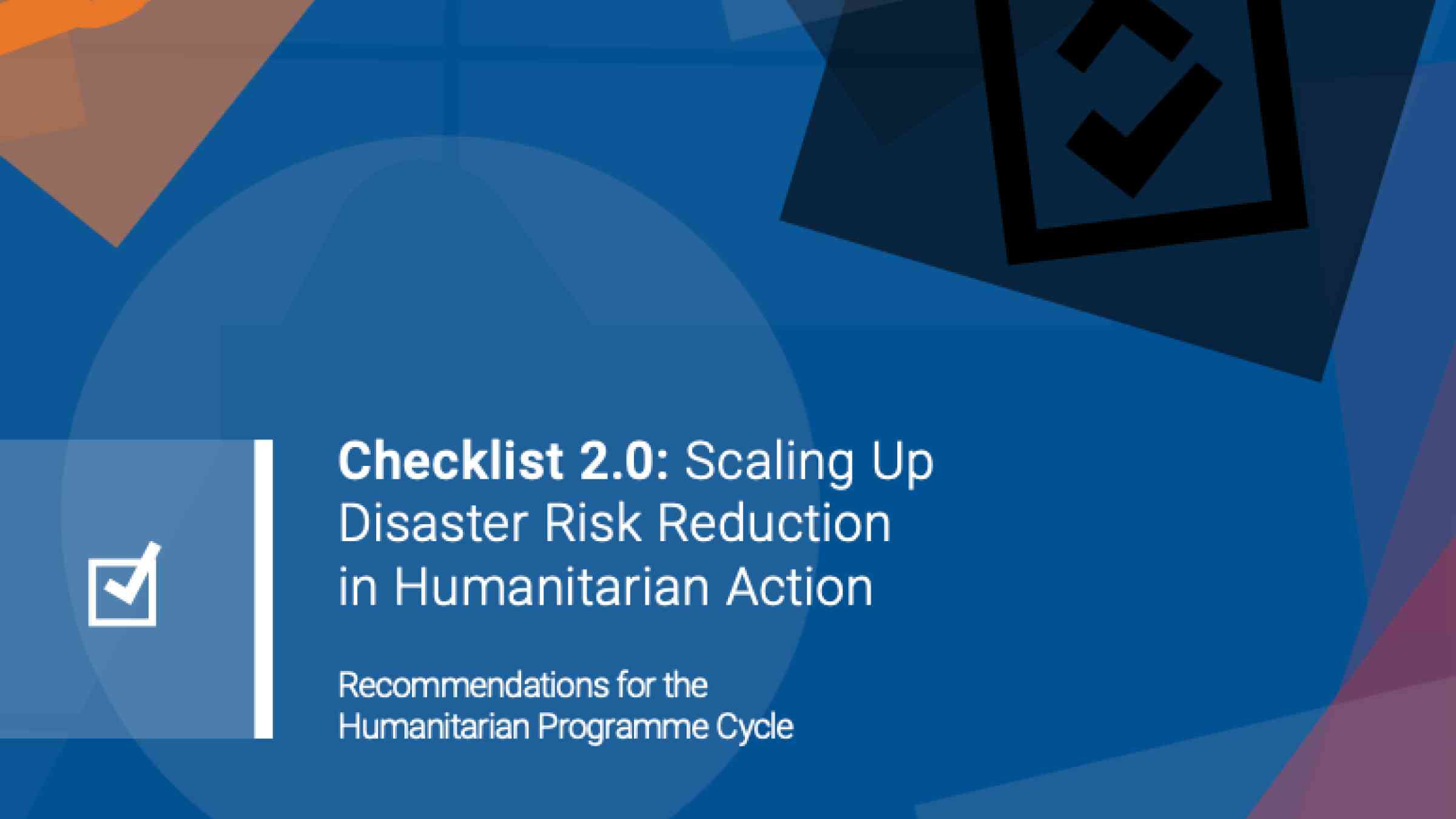 Checklist on scaling up DRR in Humanitarian action