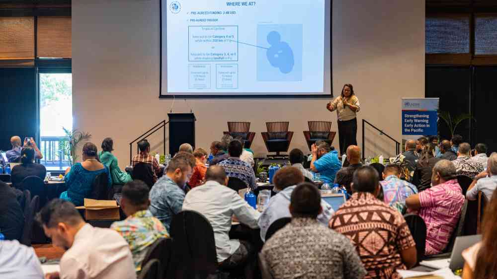 Early Warning for All regional meeting, Shangri-La Hotel, Fiji, 17 April 2024