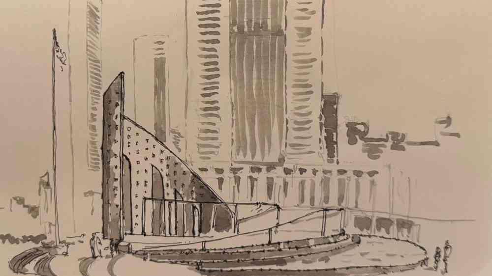 Al-Safat Square, Kuwait. Art by Kamal Kishore