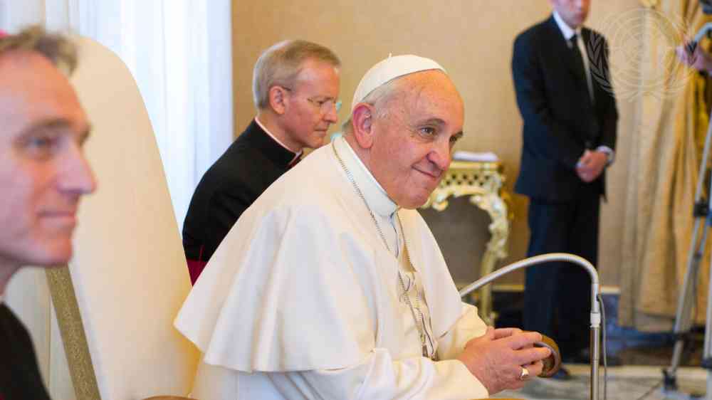 Pope Francis on 9 May 2014