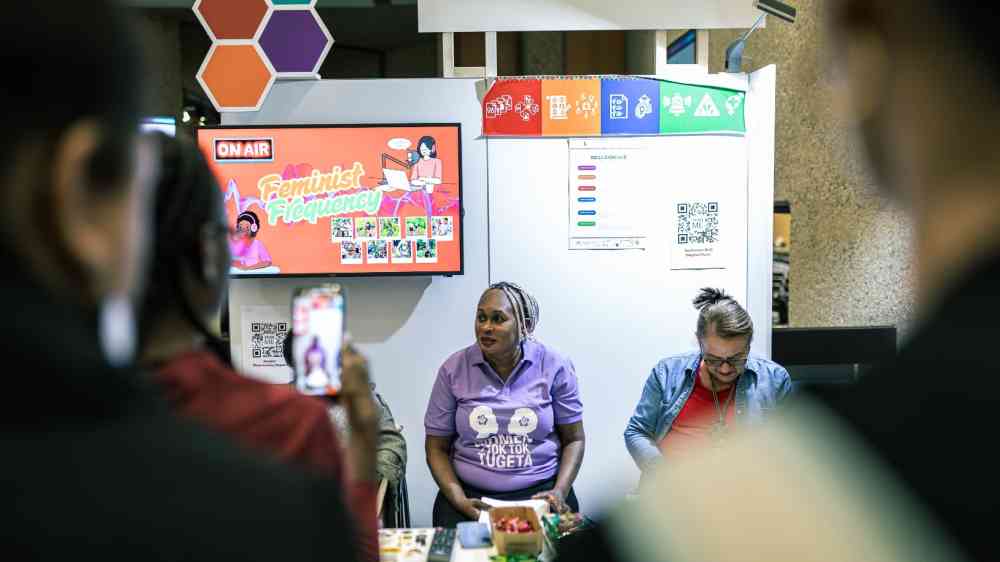 Inclusion hub booth at GPDRR 2025