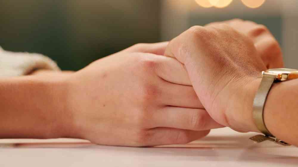 Empathy, holding hands and women