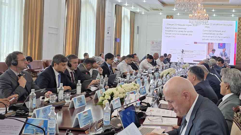 Key stakeholders in Tajikistan meet at the National DRR Platform in Dushanbe