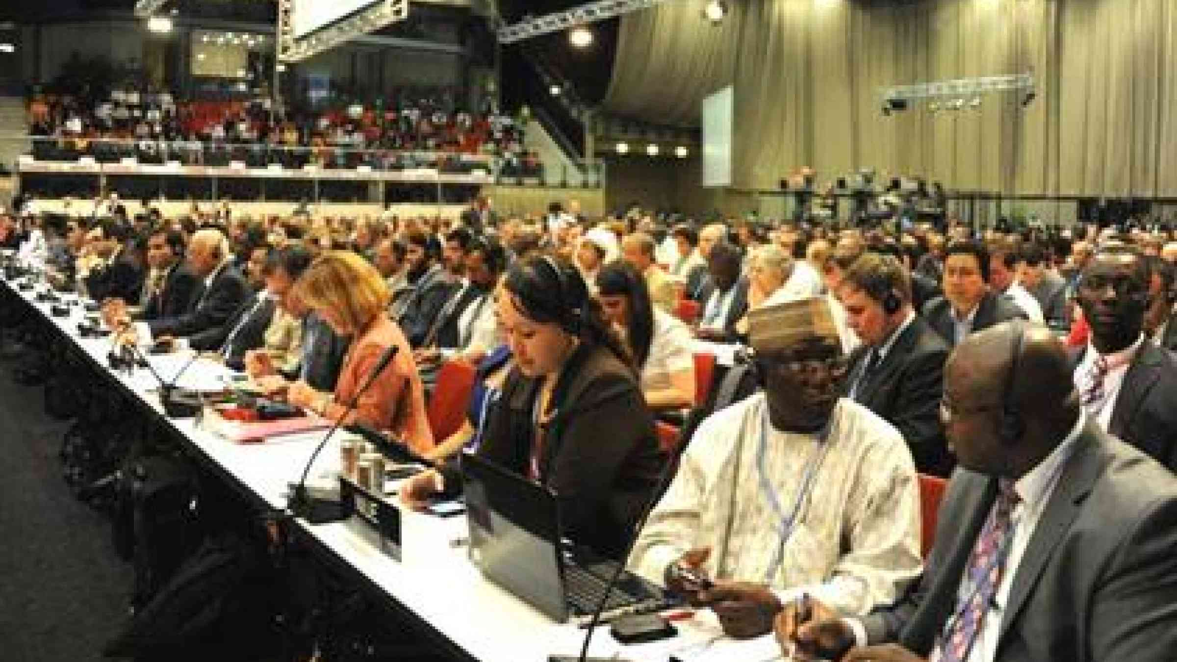 Delegates at the Climate Change Conference in Durban
