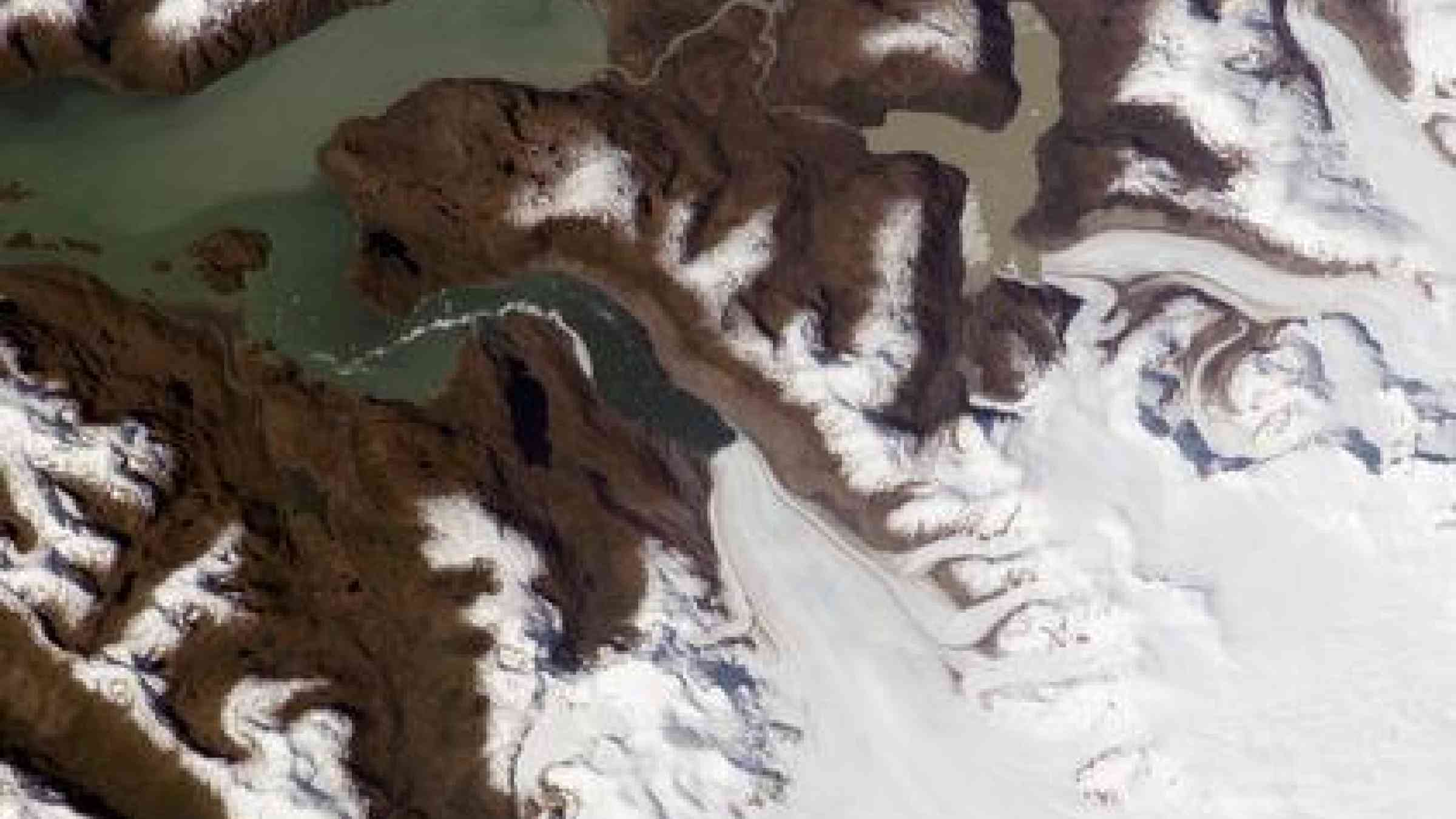 Jorge Montt Glacier, Southern Patagonian Ice Field, Chile (Photo: NASA)