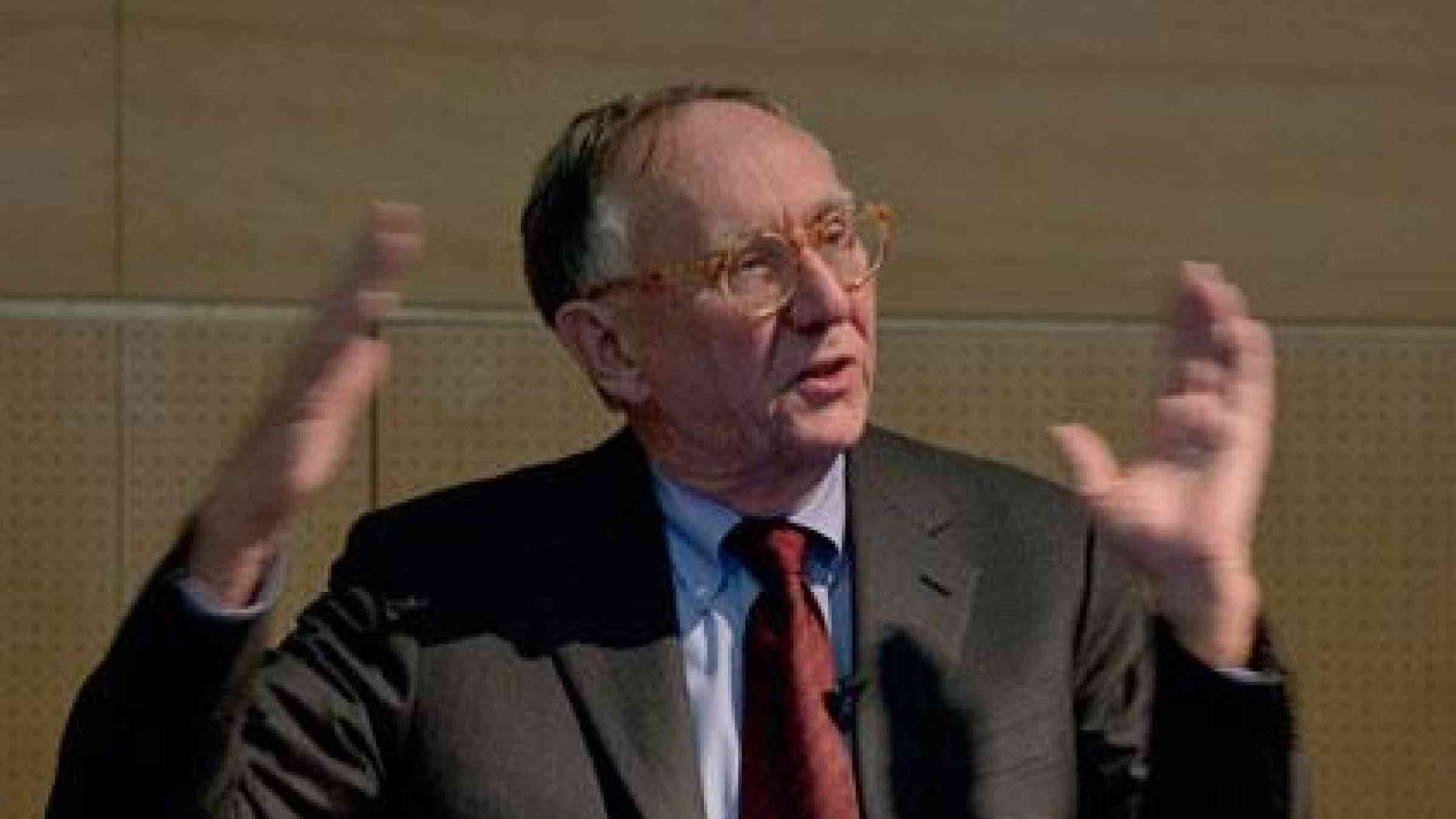 Jack Dangermond, founder and President of Esri, speaks about the future of GIS in the work of the international community at the WMO-hosted GIS conference in April. (U.S. Mission photo by Eric Bridiers)