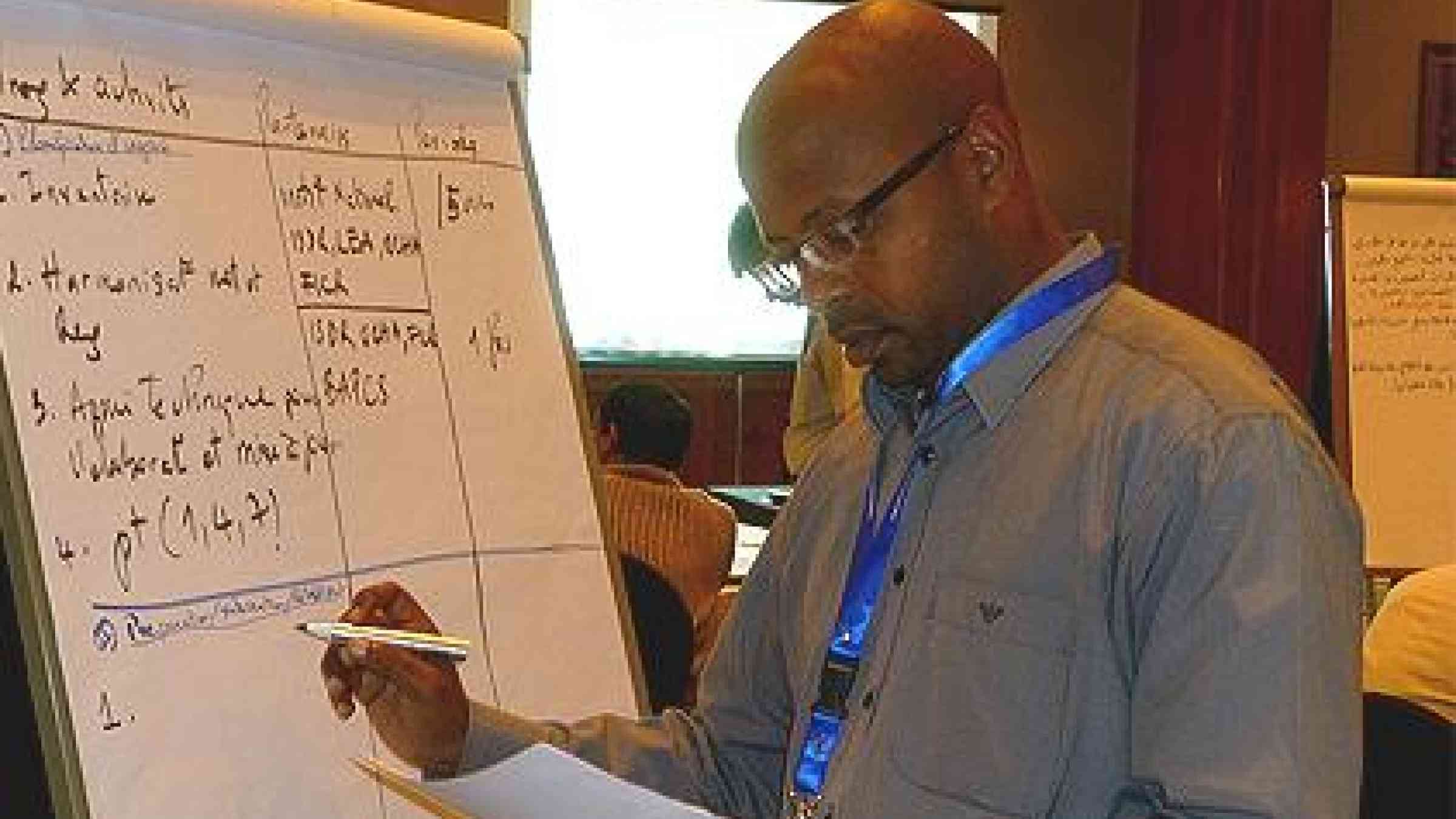 Hamidi Soule of the Comoros, one of the participants of the Regional Meeting to Advance Disaster Risk Reduction held in Cairo, Egypt in April 2012