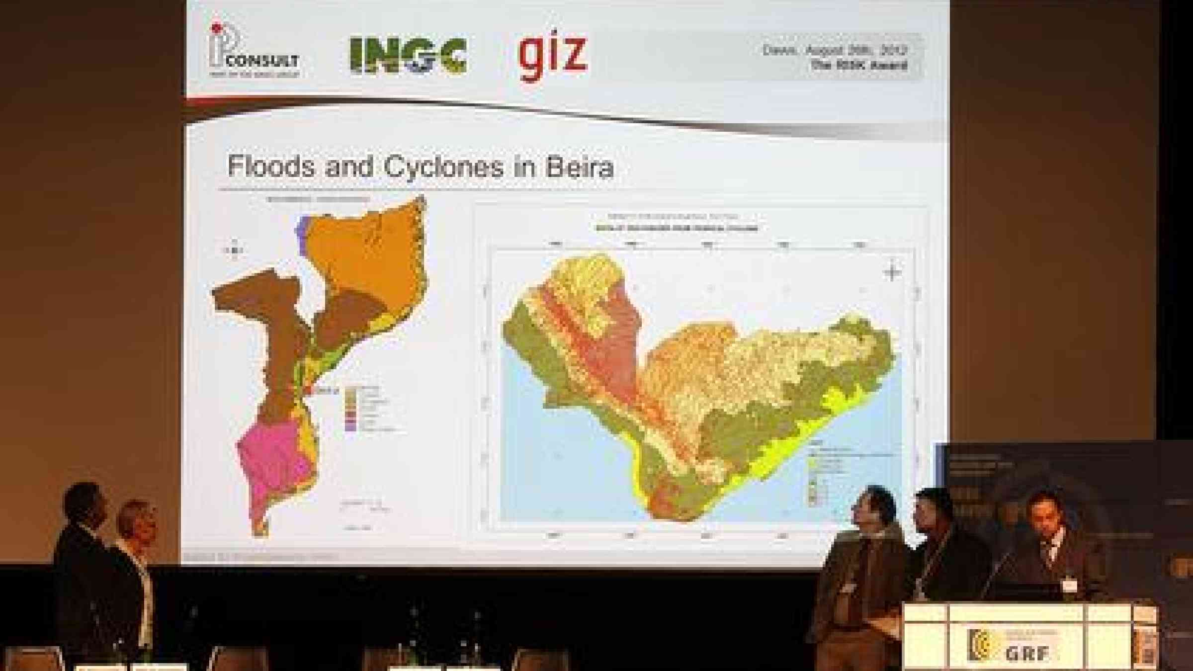 Presentation of Beira, Mozambique during the Risk Award ceremony. (Photo/Nikos Kapelis)