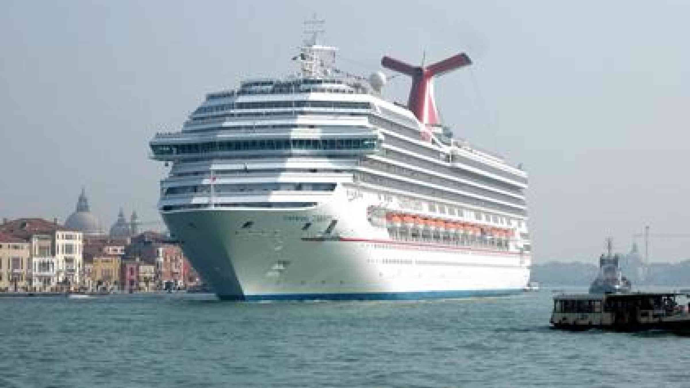 Large cruise ships are believed to be hazardous to the long-term resilience of Venice.