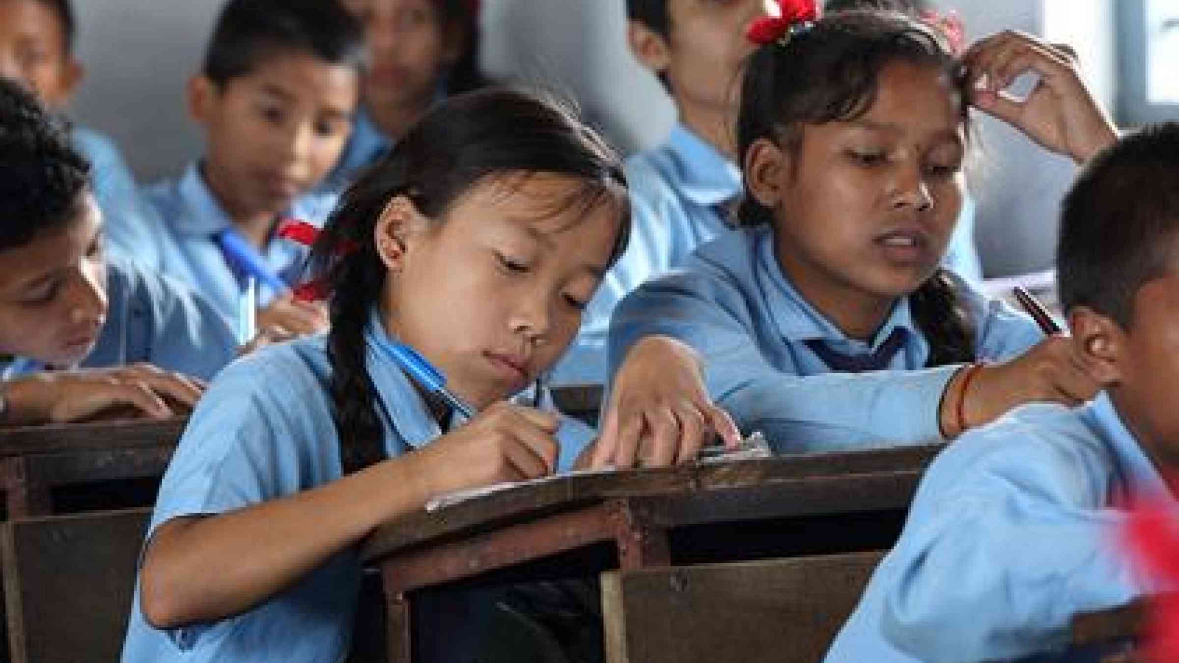 Schoolchildren in Pokhara, Nepal. (Photo: Australian Aid)