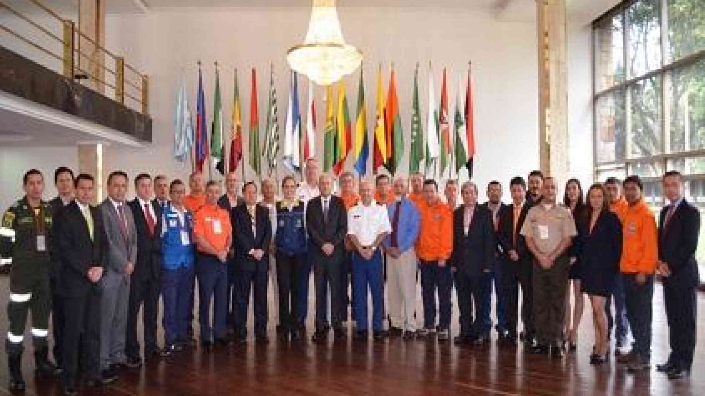 Participants in the 2nd Regional Conference for the Exchange of Information in Civil and Military Operations for Disaster Risk Management, held in the Colombian capital Bogota (Photo: Colombian Civil Defense)