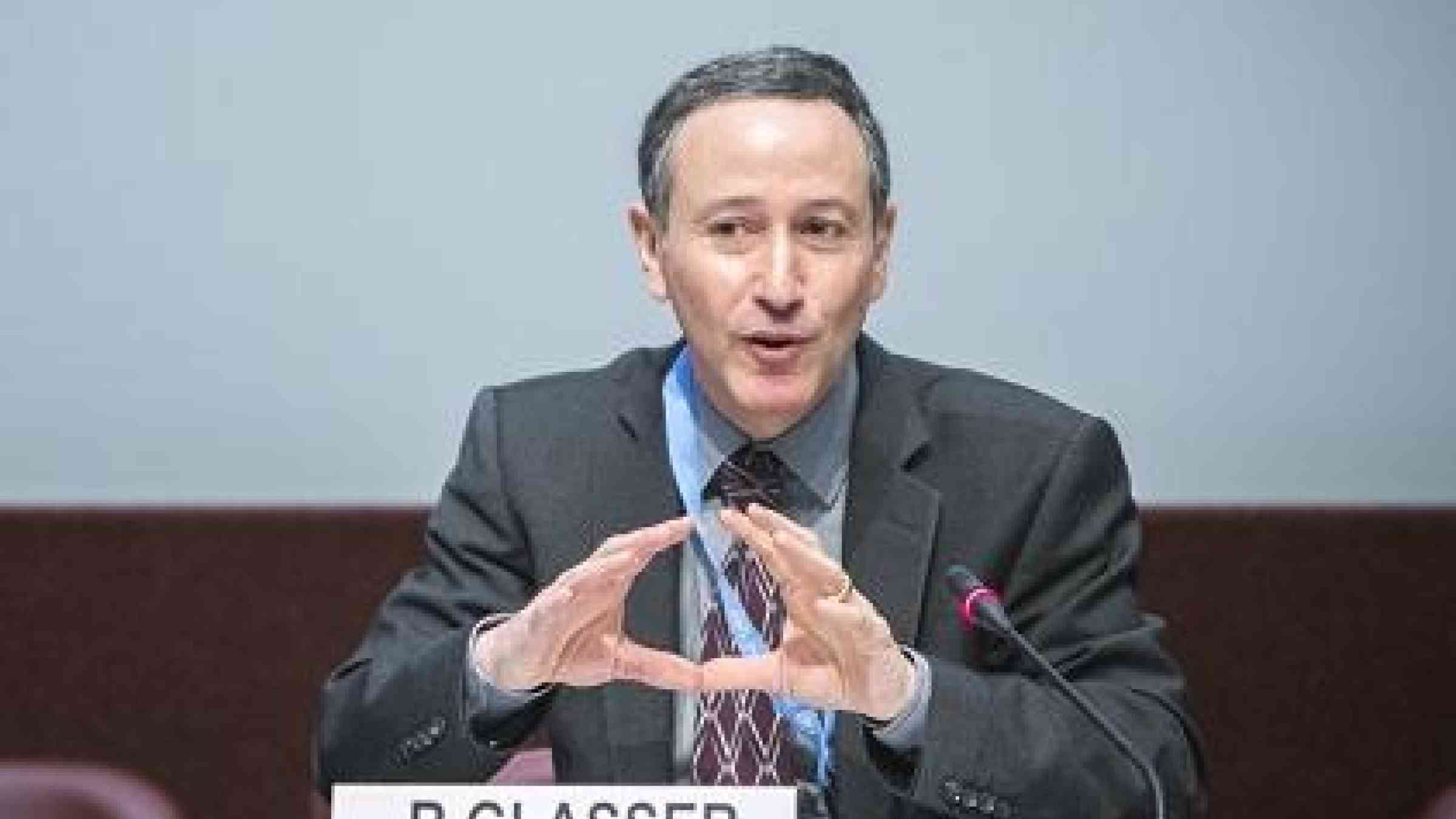The role of women is critical in disaster risk reduction, says Mr. Robert Glasser, Special Representative of the UN Secretary-General for Disaster Risk Reduction (Photo: UNISDR/Fabio Chironi)