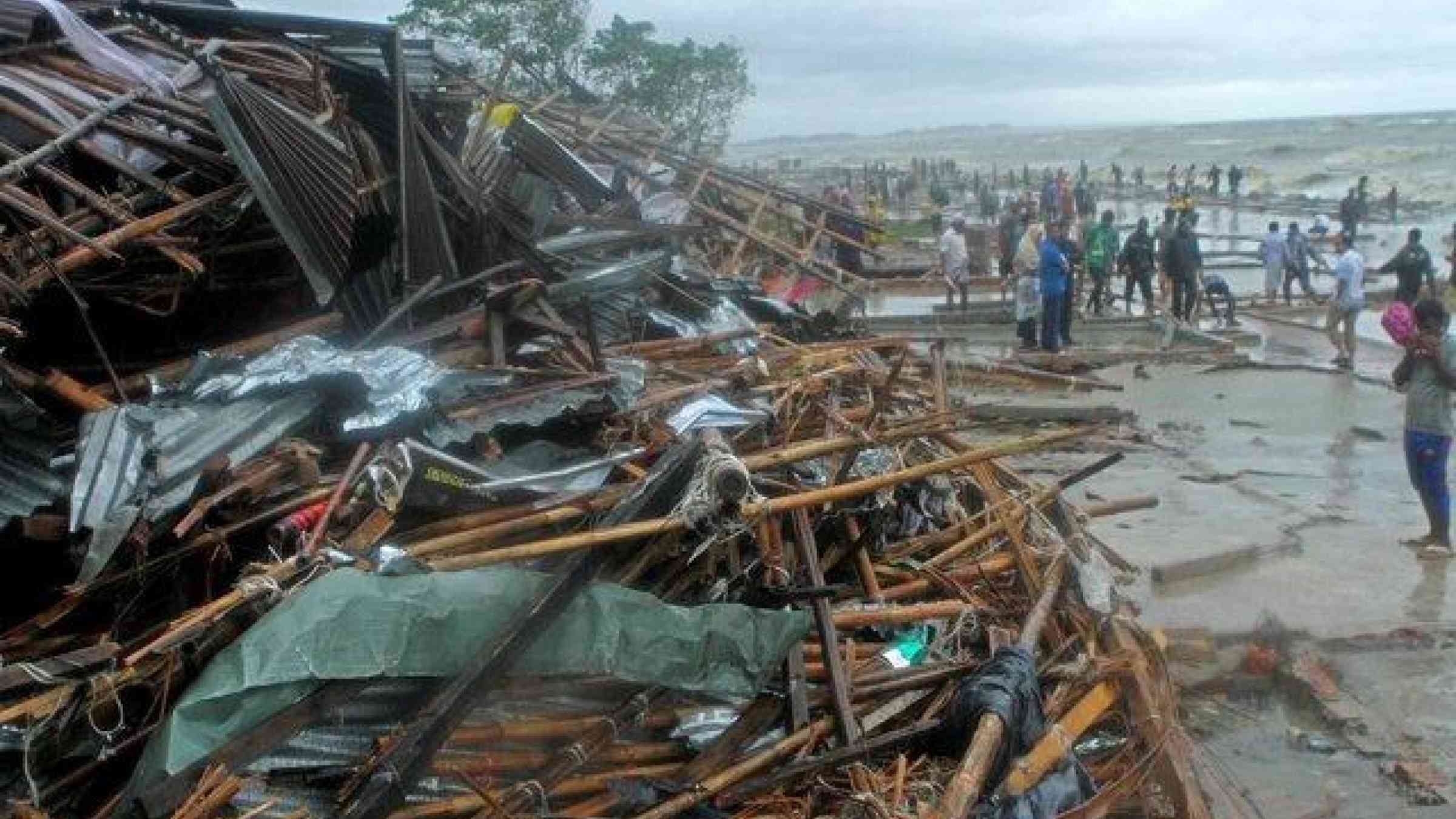 Cyclone Roanu caused significant damage along the Bangladesh coastline when it made landfall yesterday near Chittagong