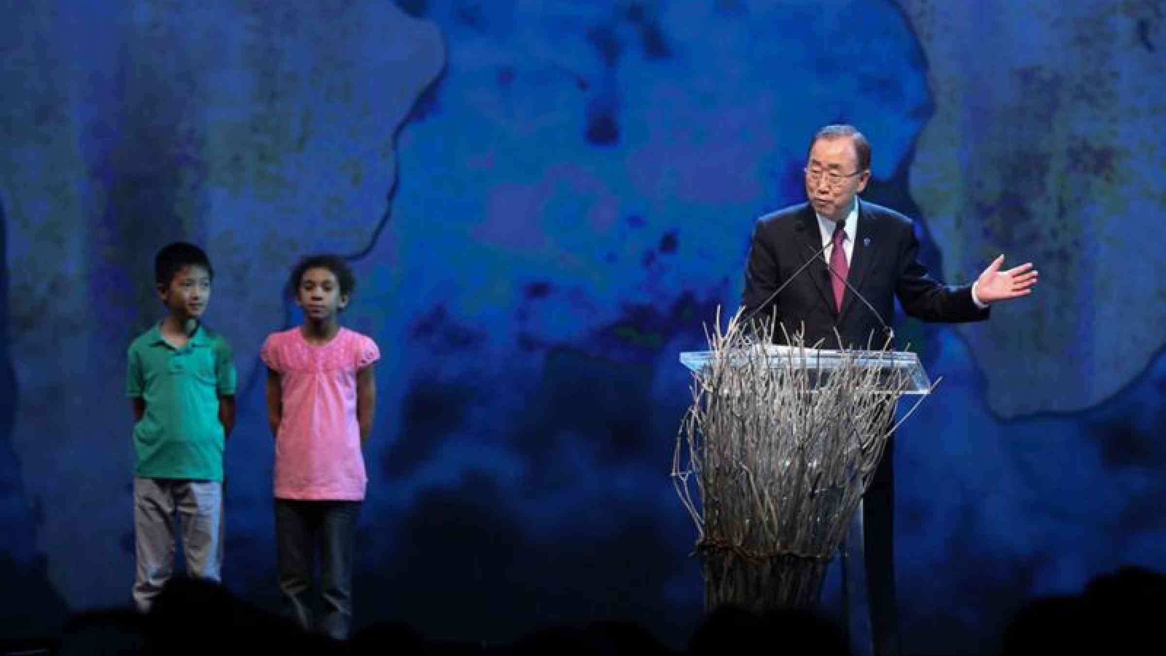 UN Secretary General Mr. Ban Ki-moon at the opening today of the World Humanitarian Summit