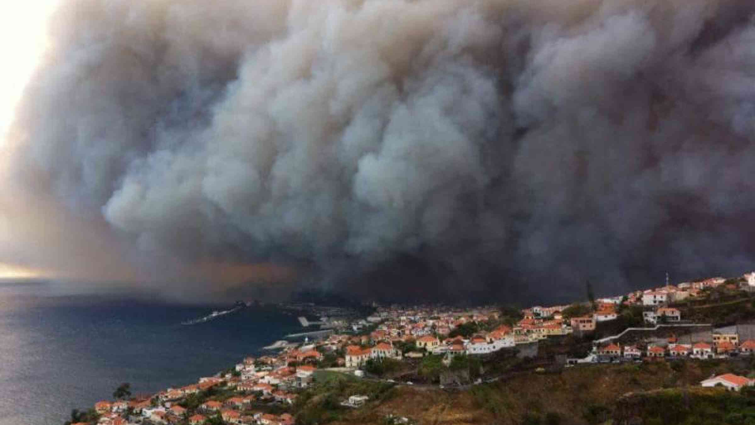 Portugal is battling wildfires both on the mainland and on the Atlantic island of Madeira pictured here.