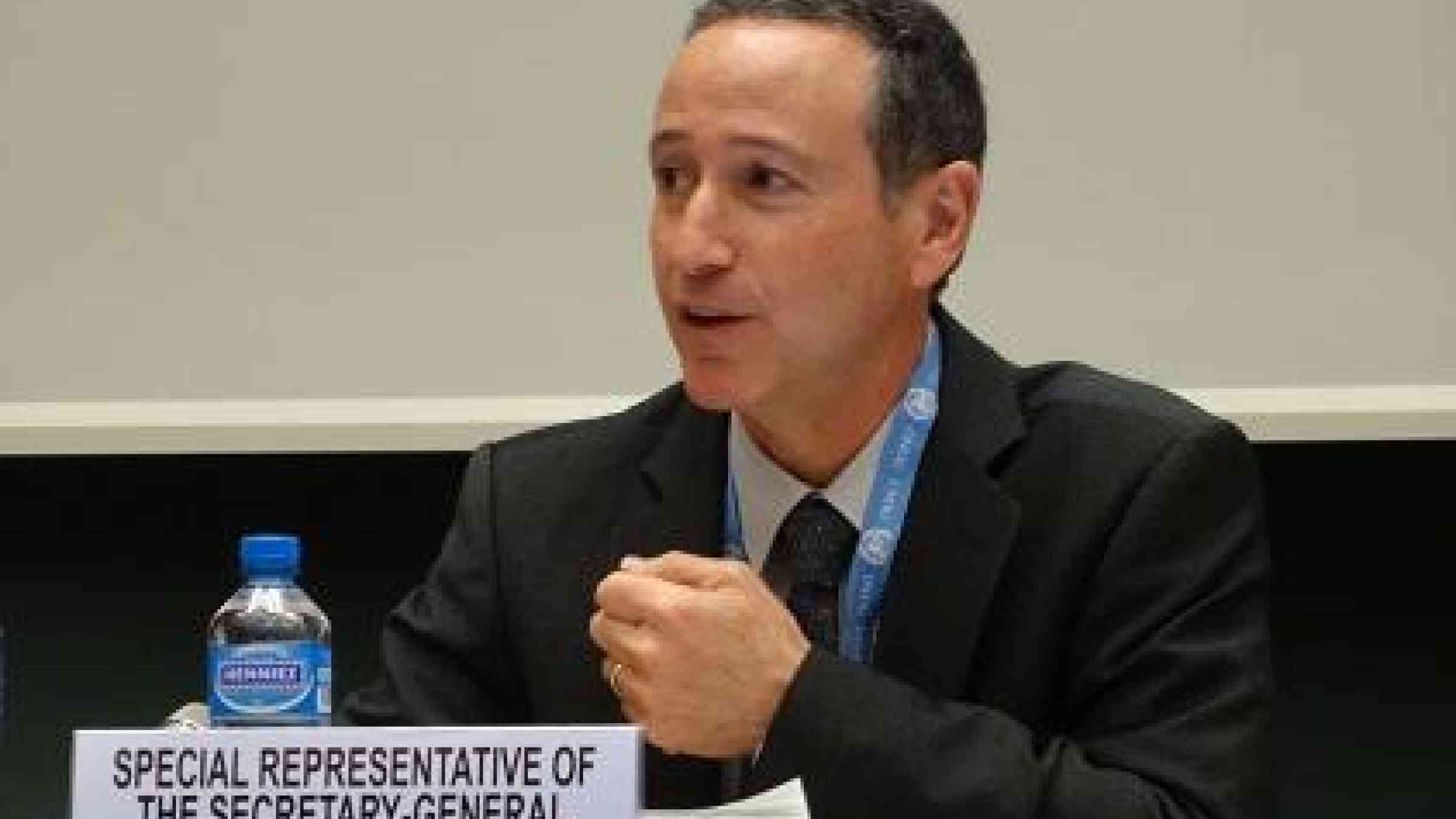 Mr. Robert Glasser, Special Representative of the UN Secretary-General for Disaster Risk Reduction, hailed an "unprecedented achievement" in the process of curbing the impact of natural and human-induced hazards (Photo: UNISDR)