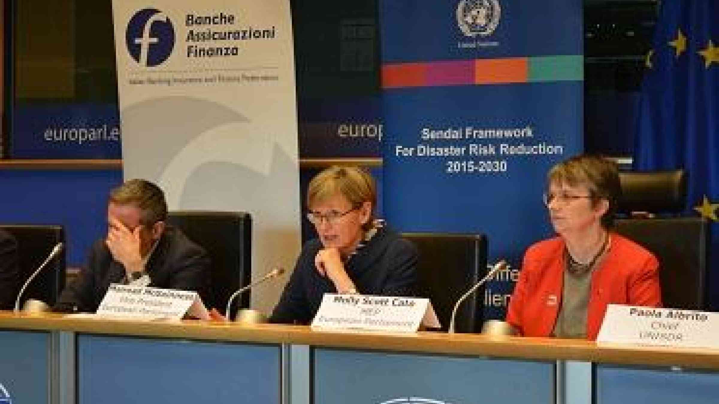 Mairead McGuinness, Vice-President of the European Parliament, speaking on resilience to disasters and sustainable finance