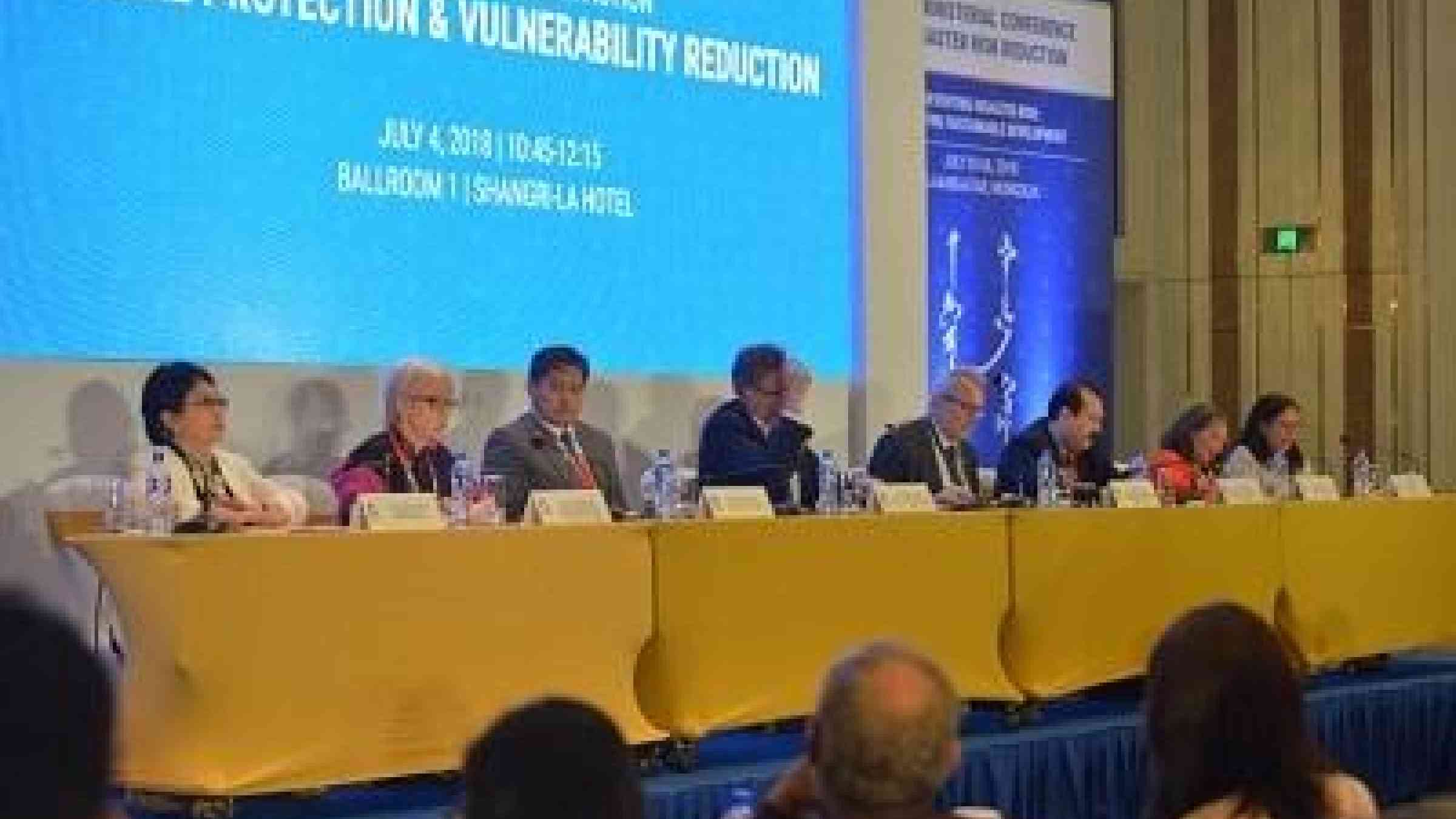 Panel discussion on social protection at the Asian Ministerial Conference on Disaster Risk Reduction