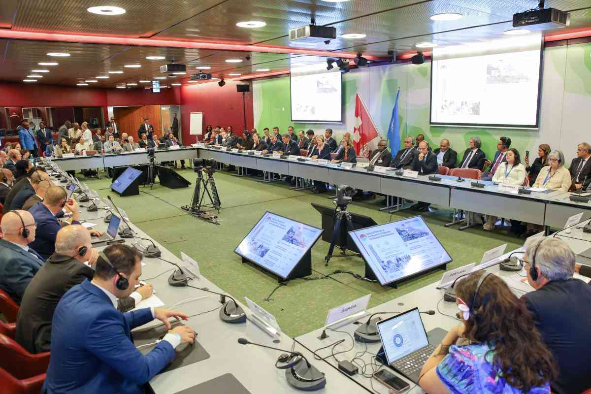 View of the room during the Dialogue Among National Platforms for DRR
