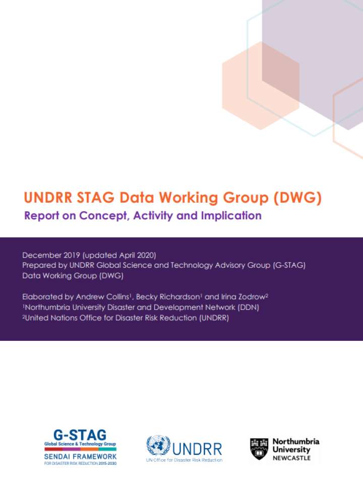 Cover image of the STAG Data Working Group report