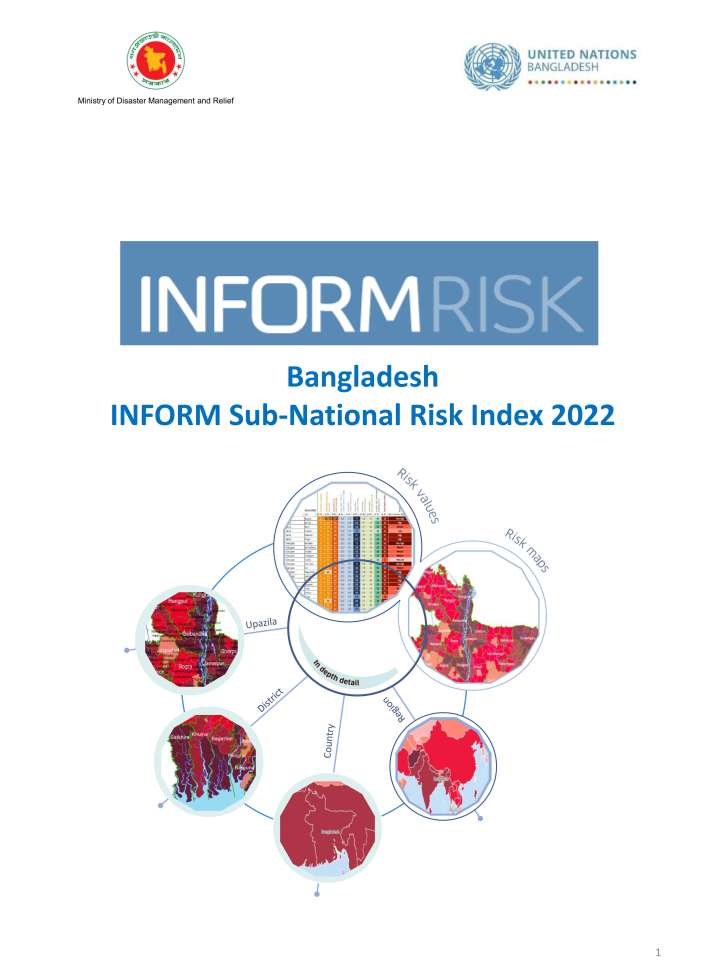 Bangladesh INFORM Subnational Risk Index 2022 