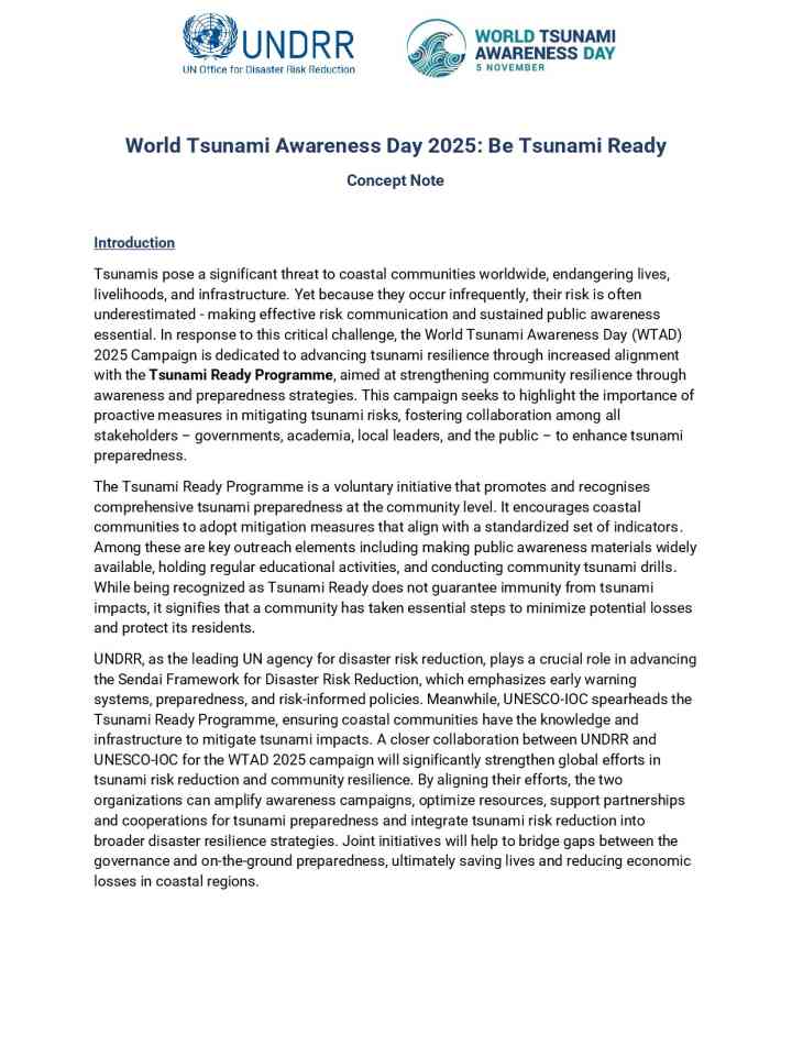 World Tsunami Awareness Day 2025: Be Tsunami Ready   thumbnail