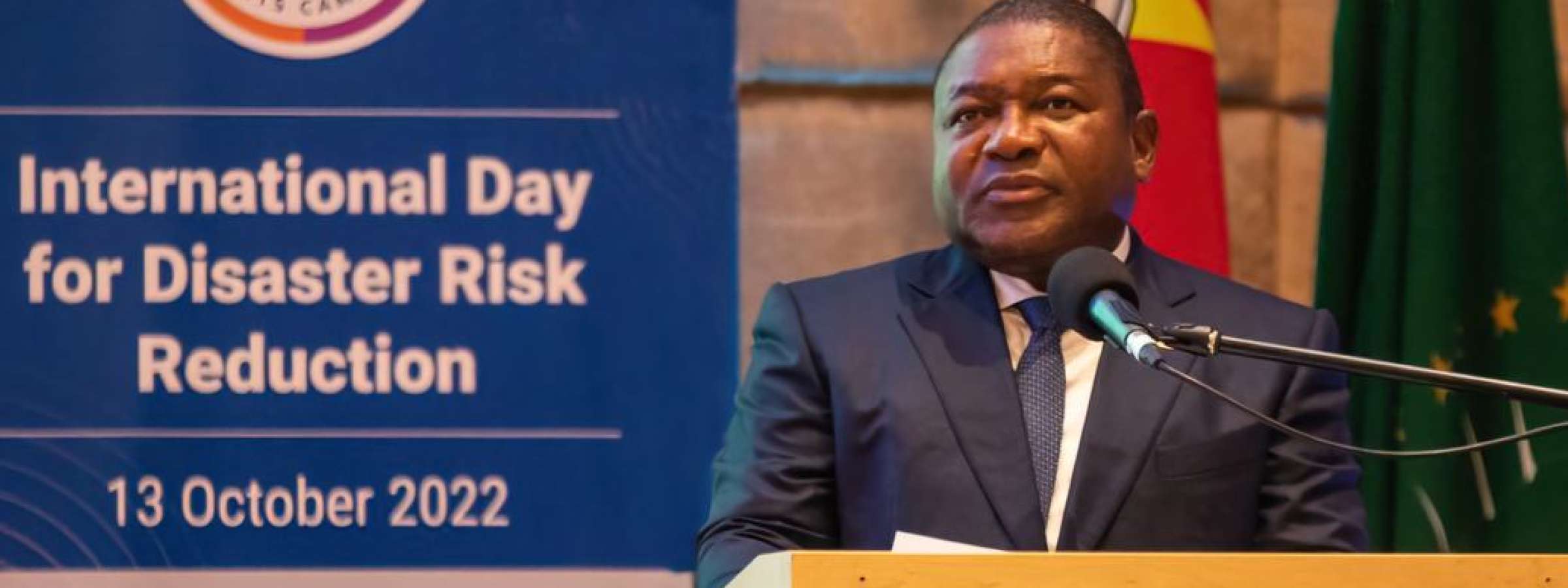 President Nyusi at the 2022 International Disaster Risk Reduction Day commemorations in Maputo