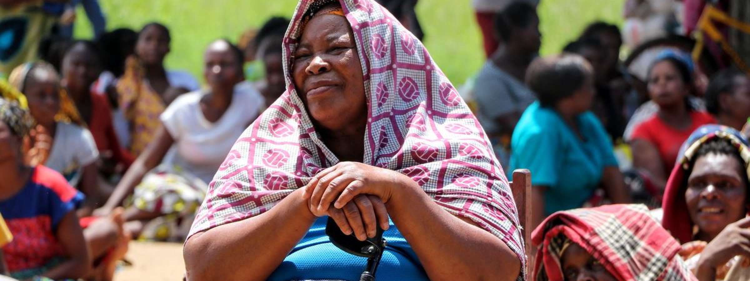 A woman after receiving her humanitarian kit after Cyclone Freddy - Mozambique