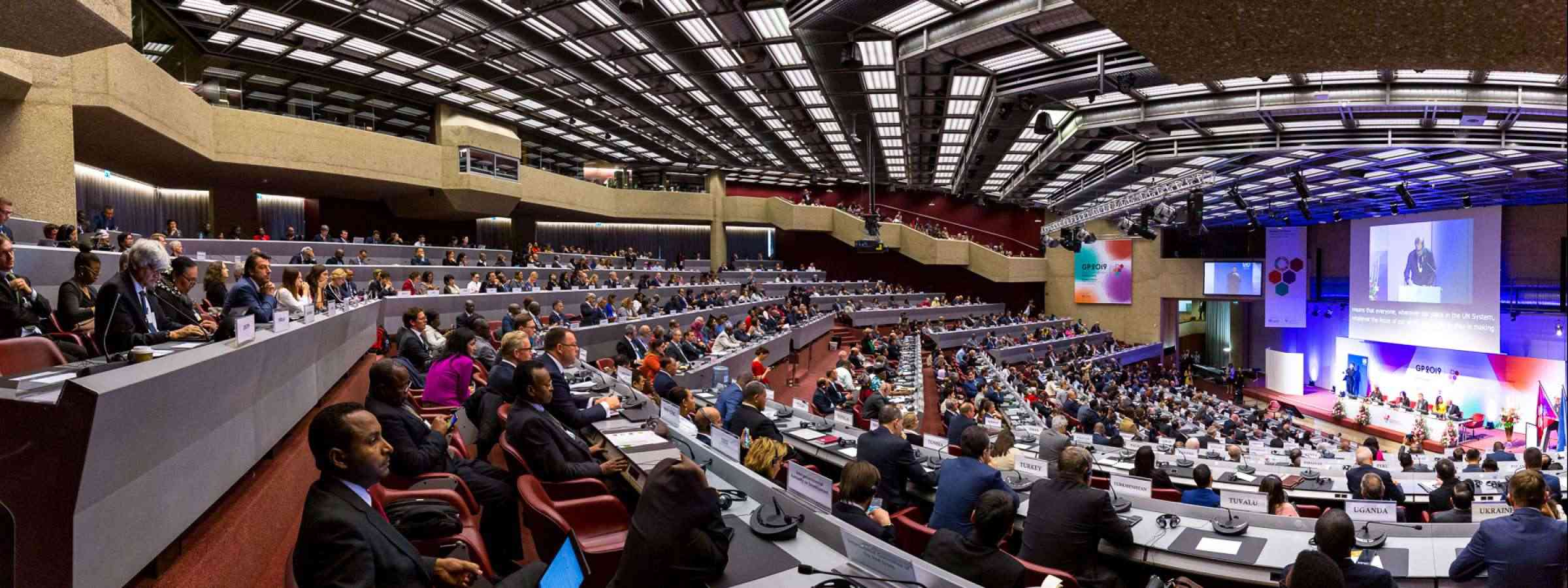Conference in large auditorium
