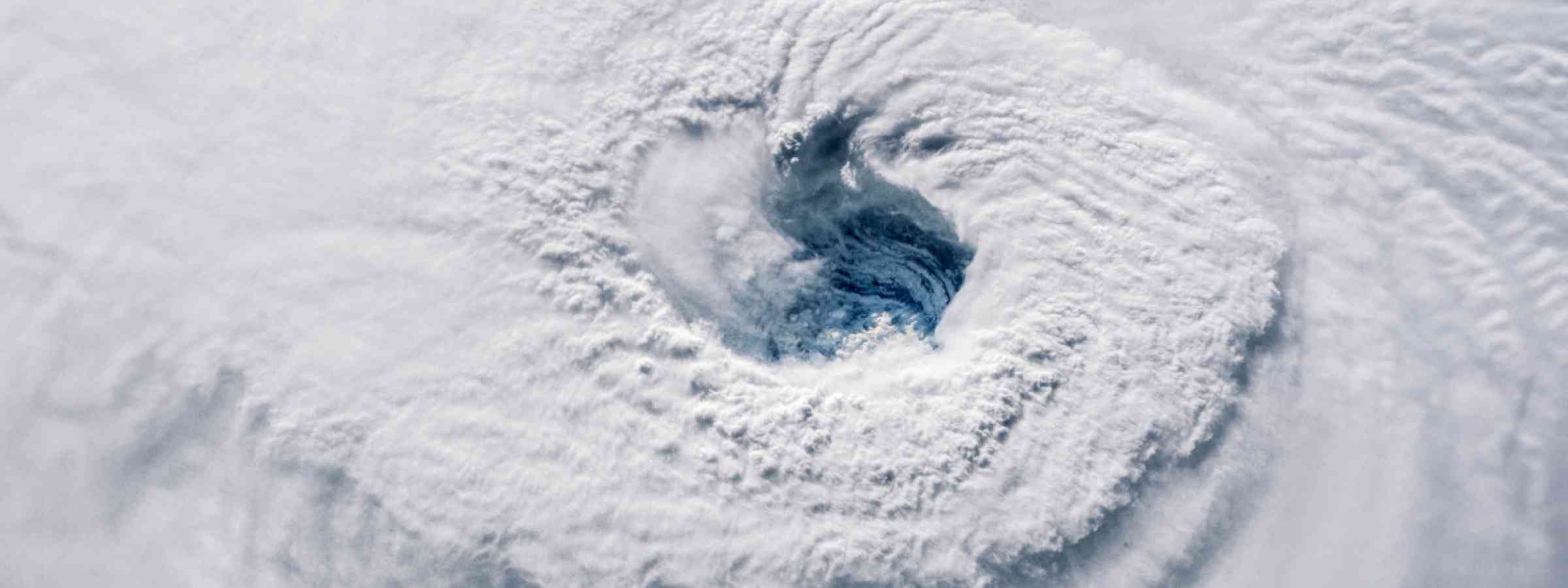 Hurricane cyclone typhoon Powerful hurricane Melissa seen from space with a clearly defined eye over the Caribbean sea, Octoner 2025.