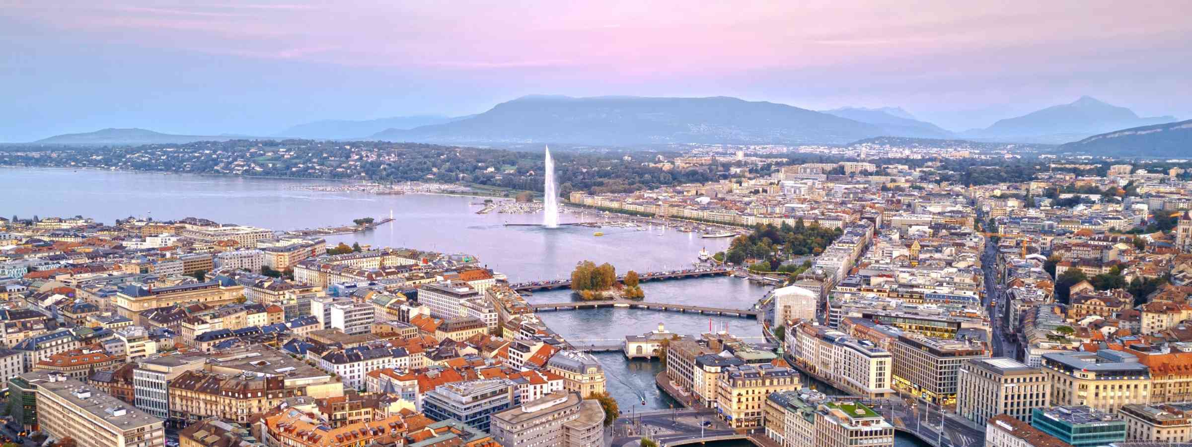 Geneva aerial look Geneva skyline